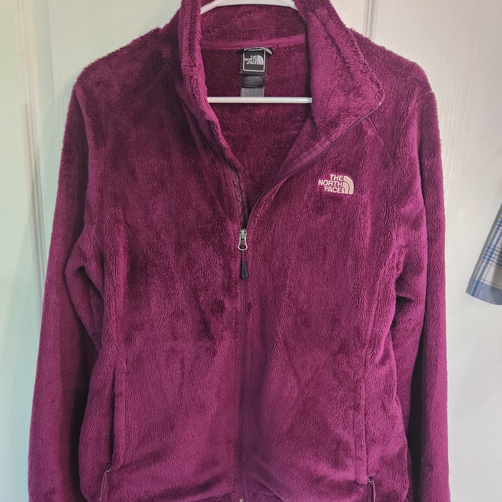 The North Face Women's Plush Burgundy Teddy Jacket